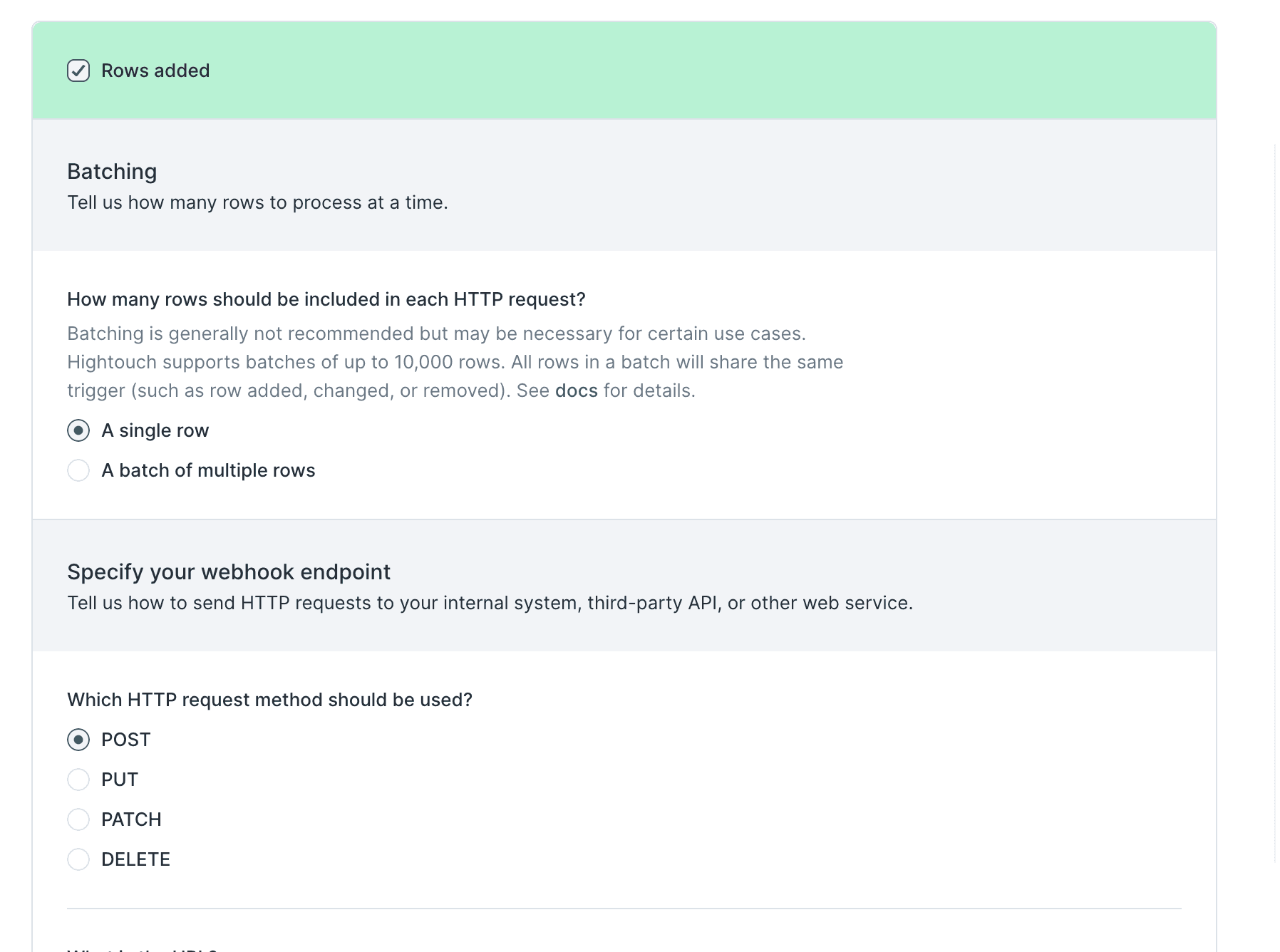 Hightouch Sync Settings