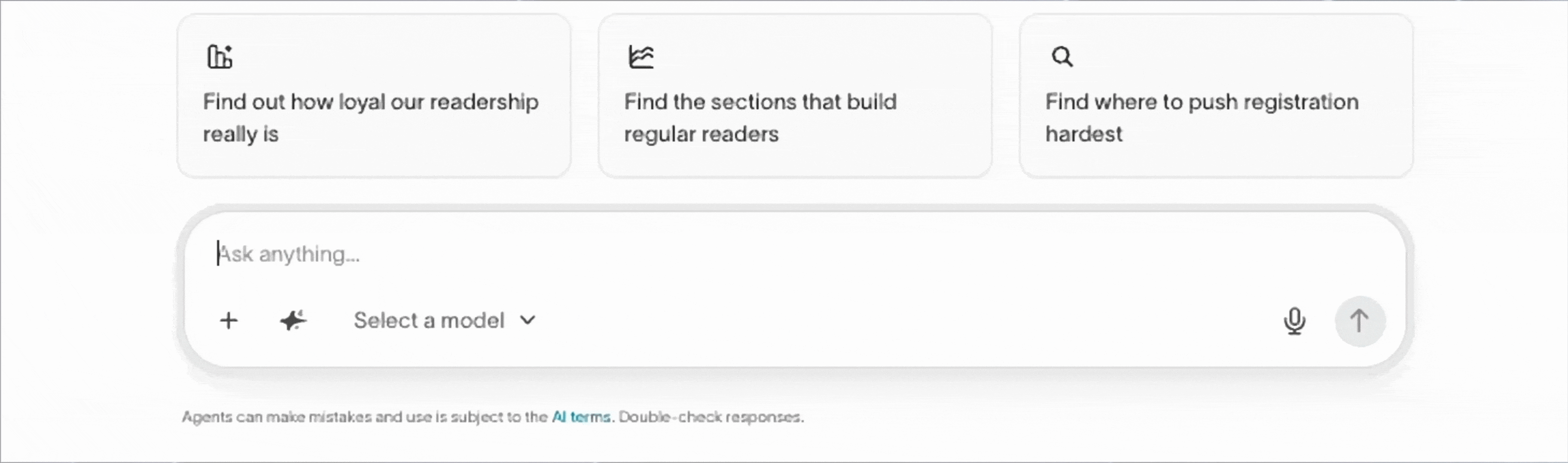 A marketer chats with Hightouch's AI agent to refine and analyze a smart audience.