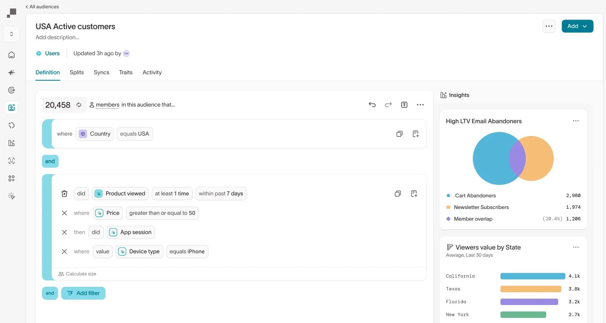 Audience builder