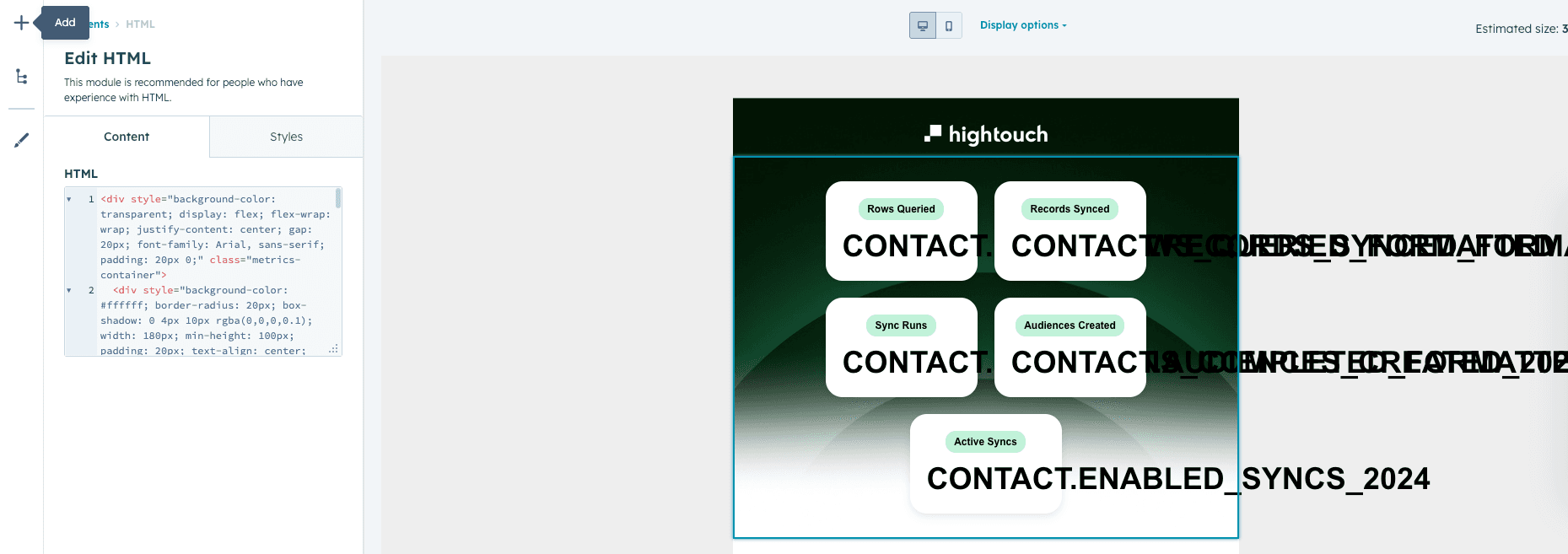 Step 2: copying HTML into your email client