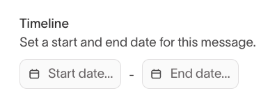 Timeline in advanced settings