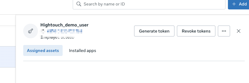 Screenshot of the Meta Business account UI
