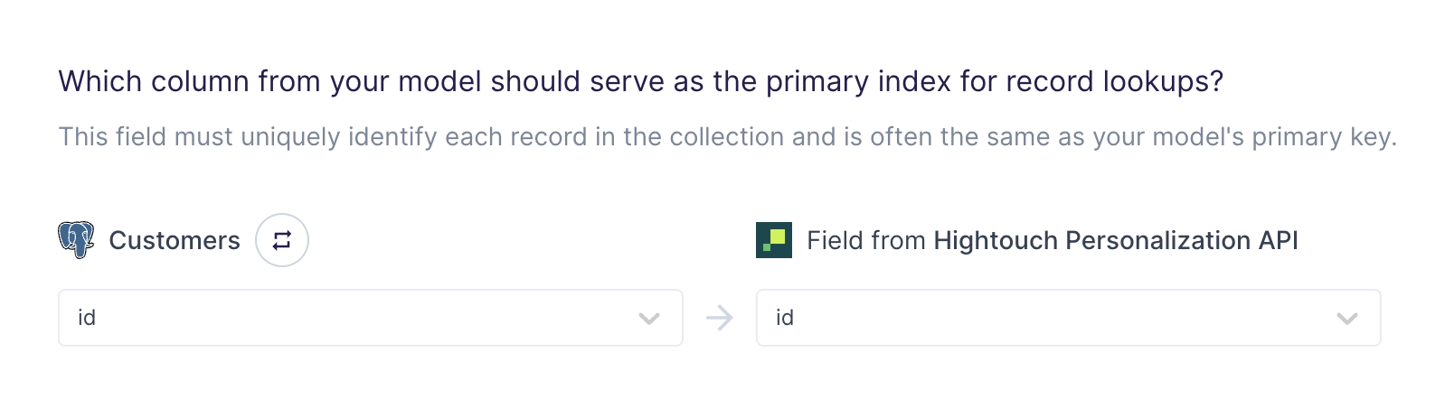 Personalization API ID mapping