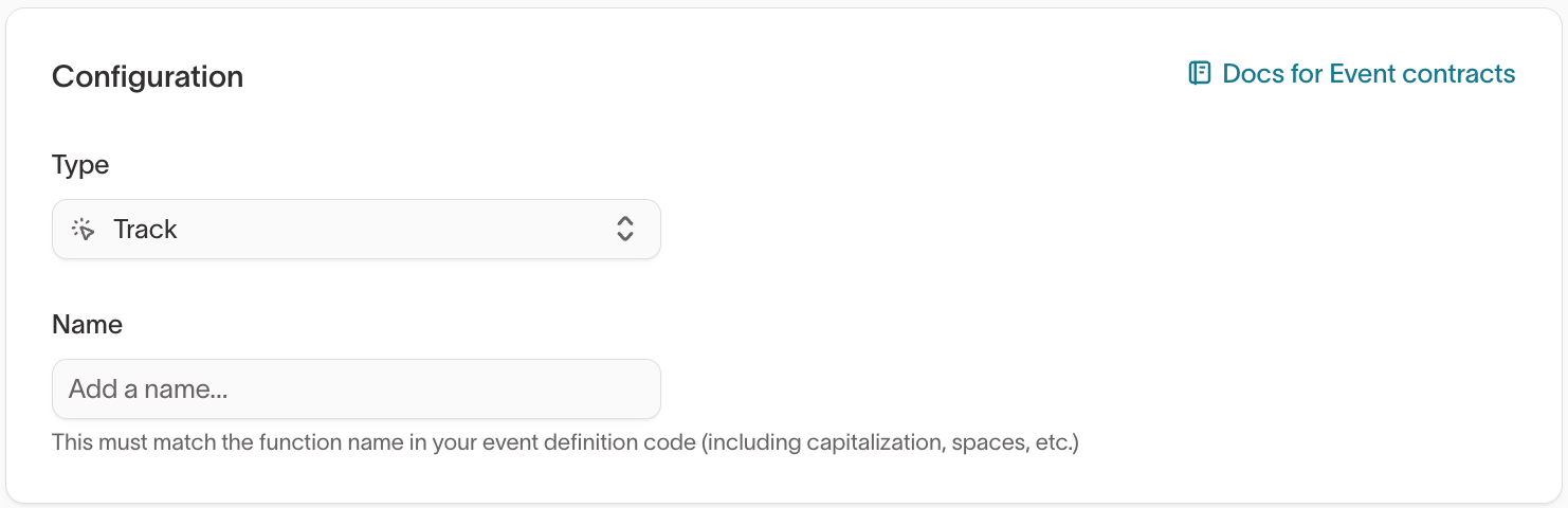 New contract configuration