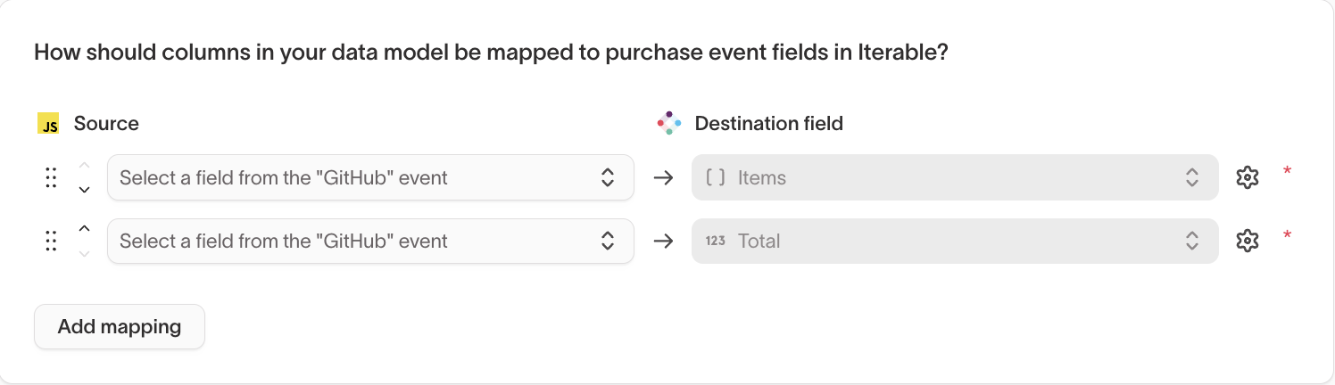 Additional column mapping
