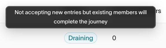 Draining status chip