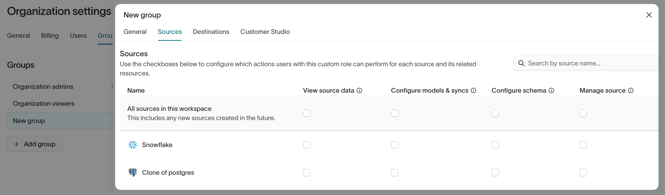 New group in Hightouch